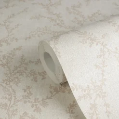 Vliestapete Floral Blätter Grau Braun 79090-1