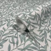 Vliestapete Floral Blätter Motiv Grau Türkis 47639