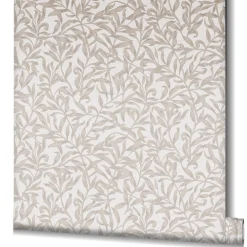 Vliestapete Floral Blätter Motiv Grau Beige 47641