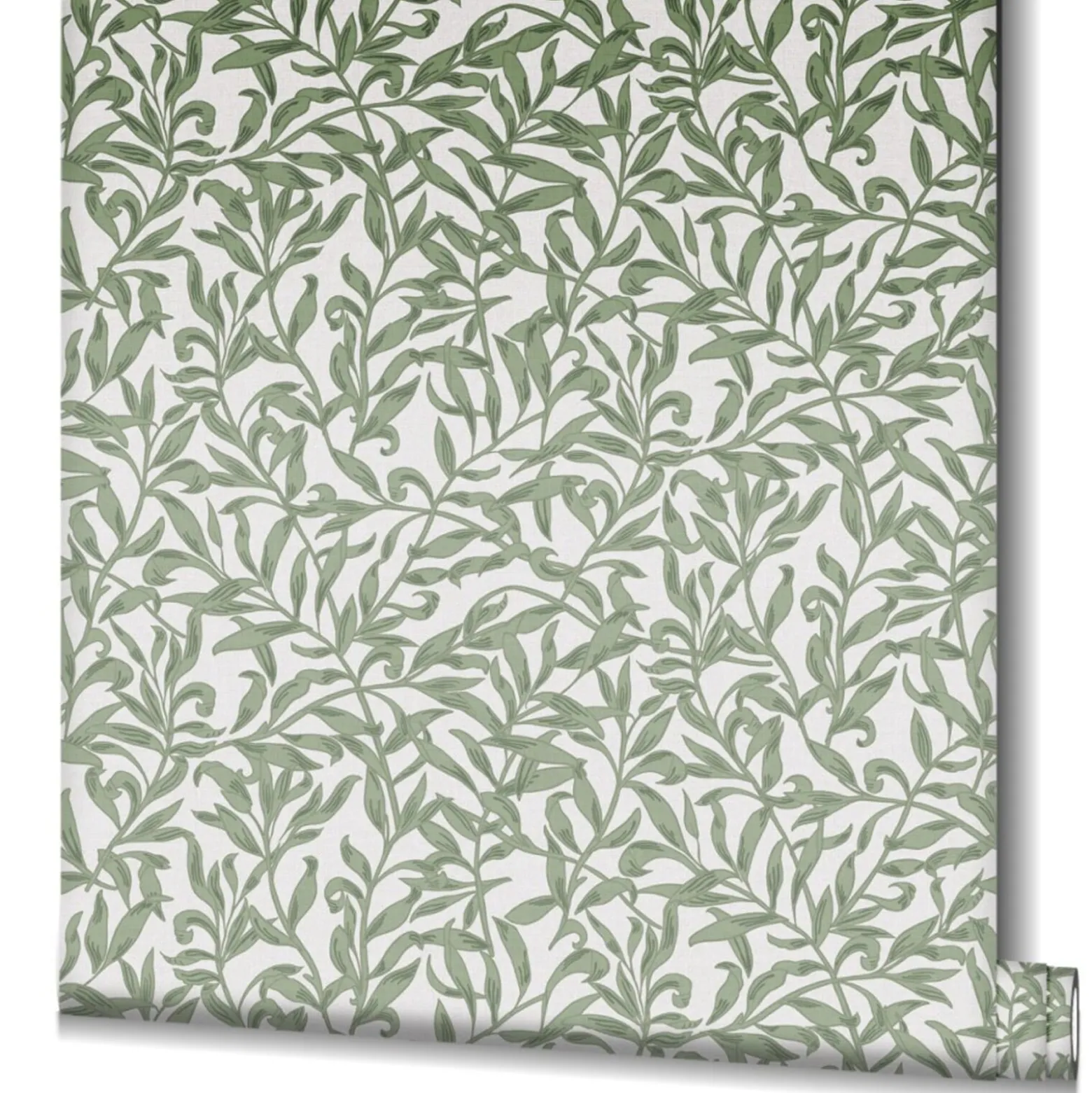 Vliestapete Floral Blätter Motiv Grau Grün 47640