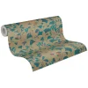 Vliestapete Floral Blätter Ranken Braun Blau 78223-2