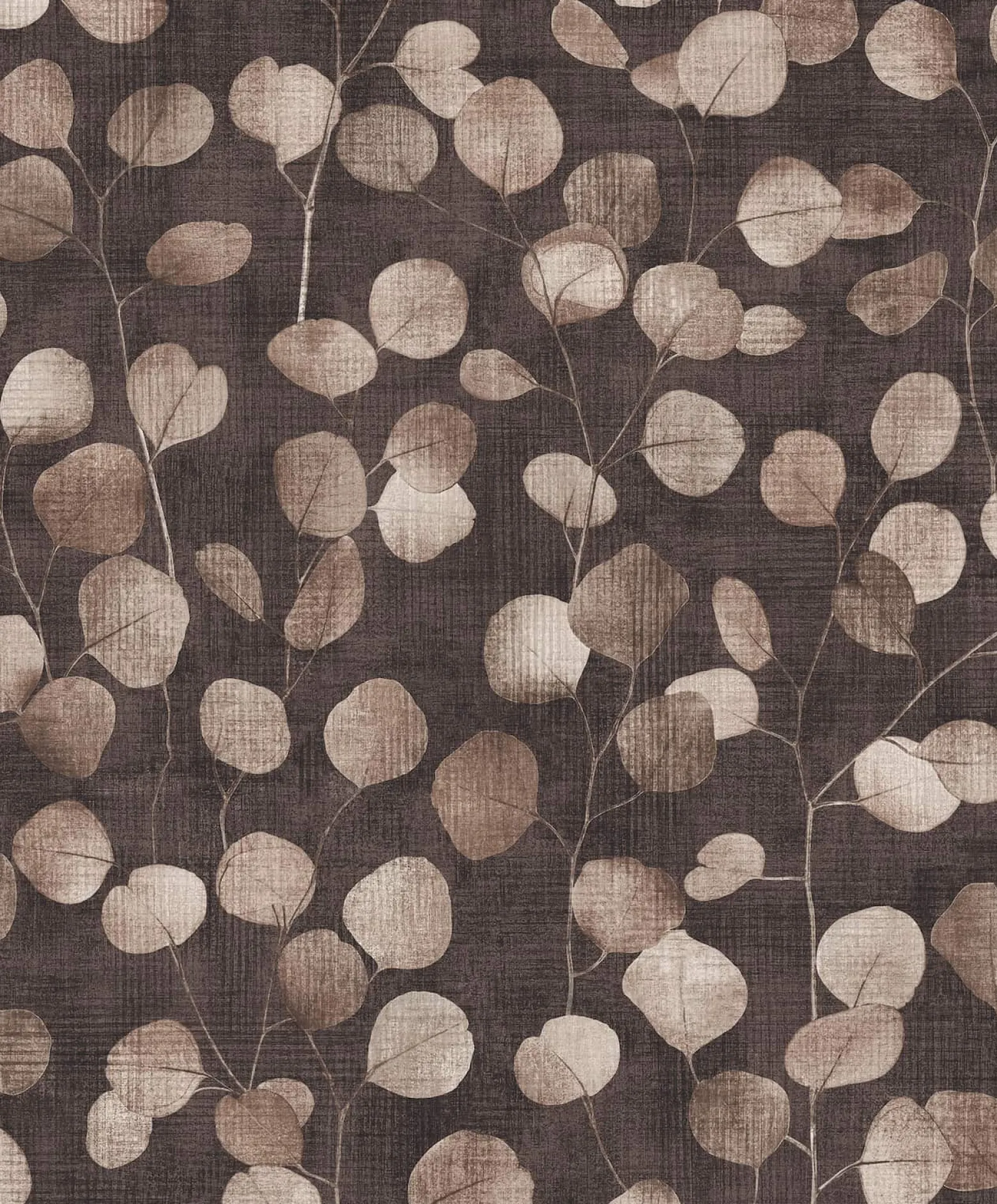 Vliestapete Floral Blätter Ranken Braun Beige 81639