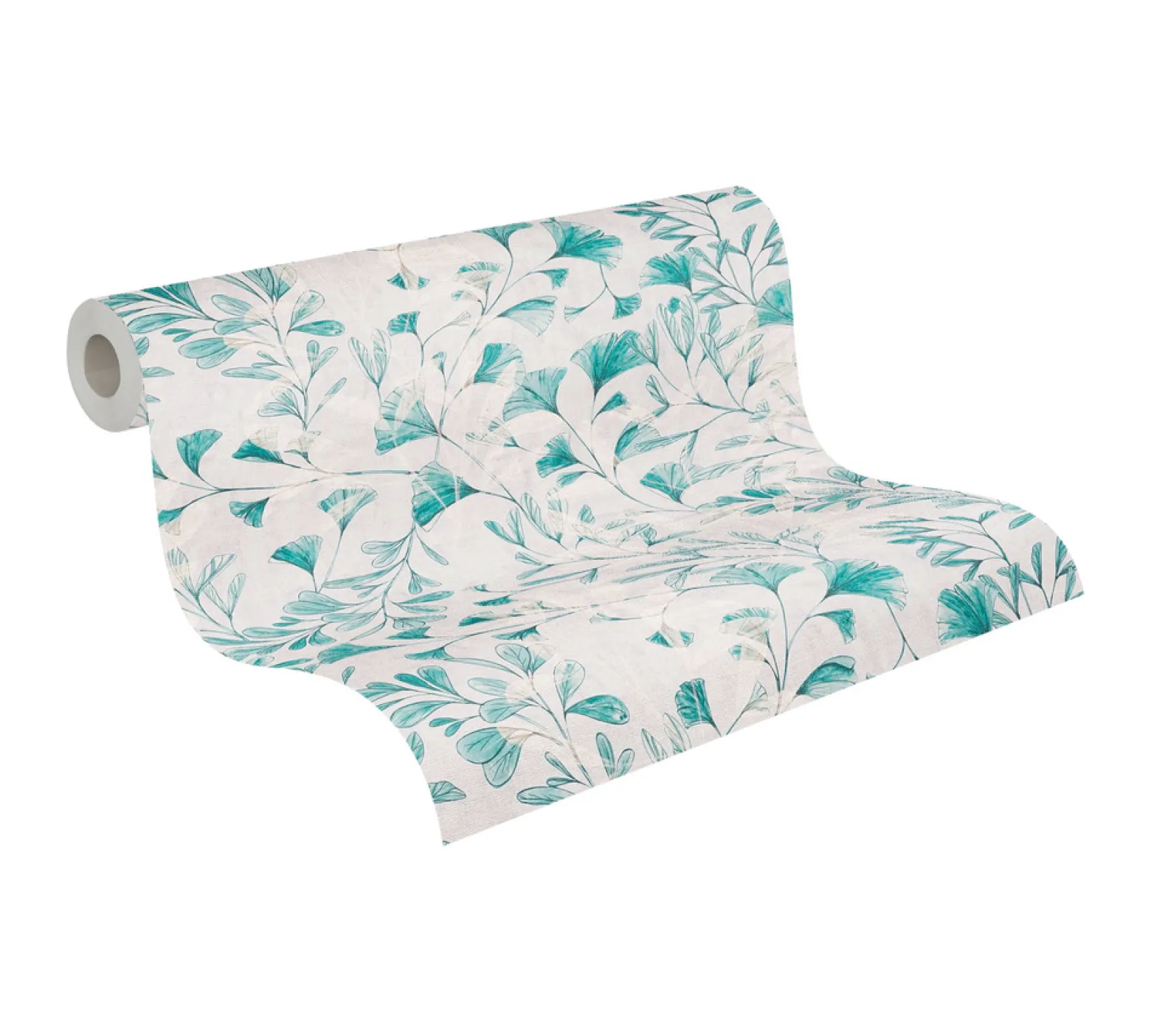 Vliestapete Floral Blätter Ranken Grau Blau 78223-4