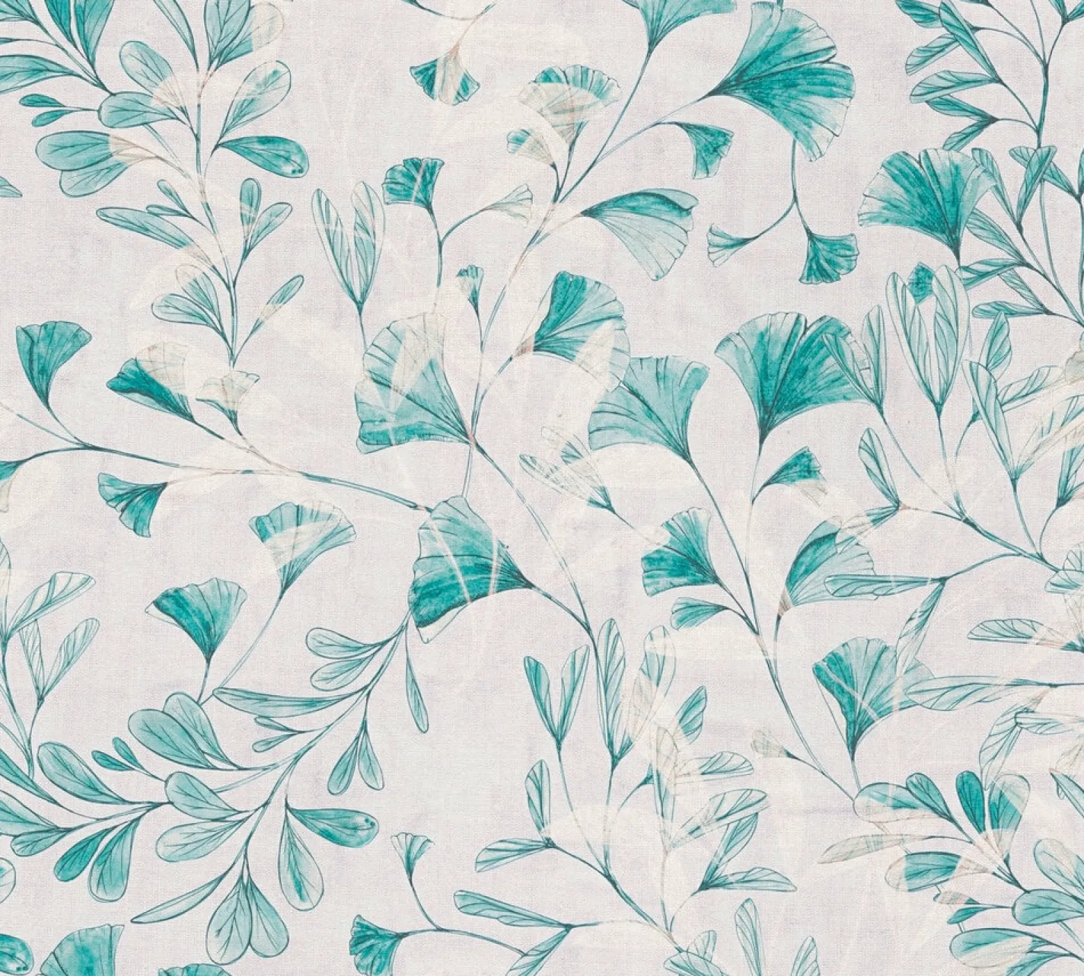 Vliestapete Floral Blätter Ranken Grau Blau 78223-4