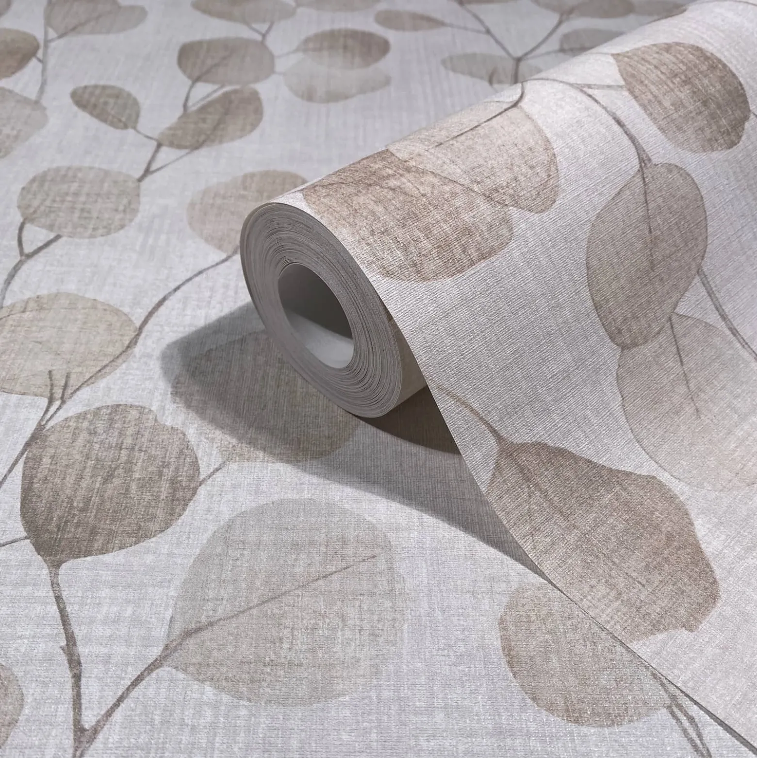 Vliestapete Floral Blätter Ranken Beige Grau 81641