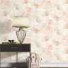 Vliestapete Floral Blätter Rosa Creme Glitzer 10470-05