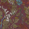 Vliestapete Floral Blätter rot gelb blau 37751-4