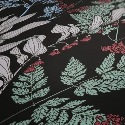 Vliestapete Floral Blätter schwarz grün 37751-1