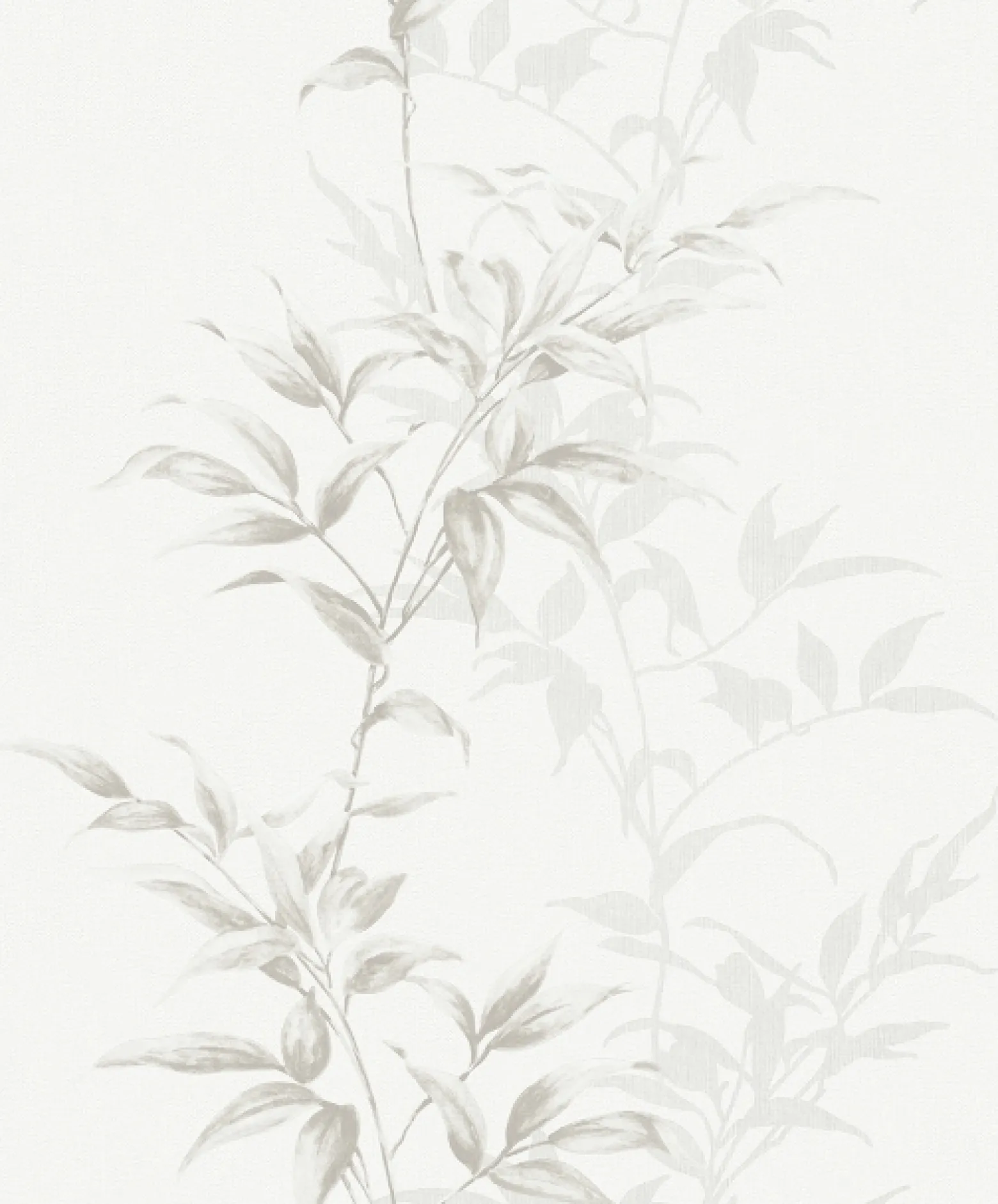 Vliestapete Floral Blätter weiß braun grau Hailey 82223