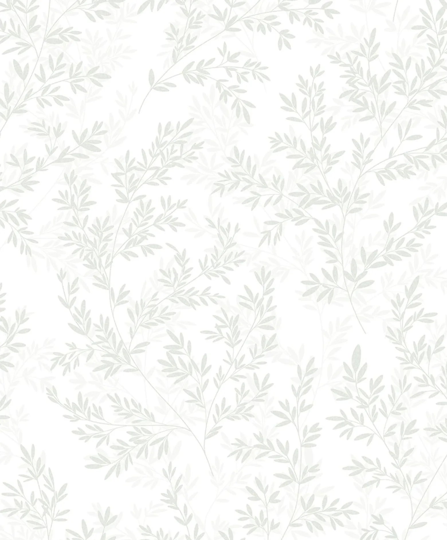 Vliestapete Floral Blätter Zweige Creme Grün 89029
