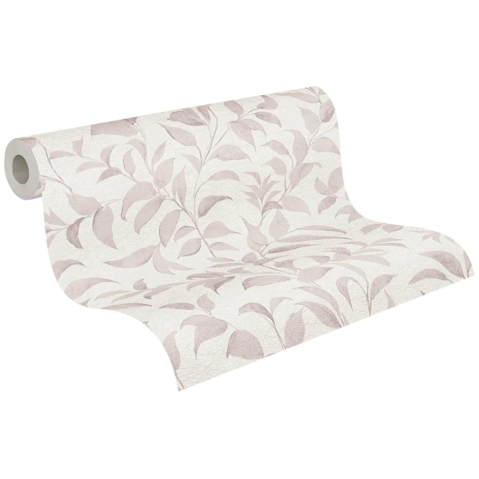 Vliestapete Floral Blätter Zweige Weiß Rosa 38962-1