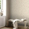 Vliestapete Floral Blätter Zweige Beige Grau 38962-5