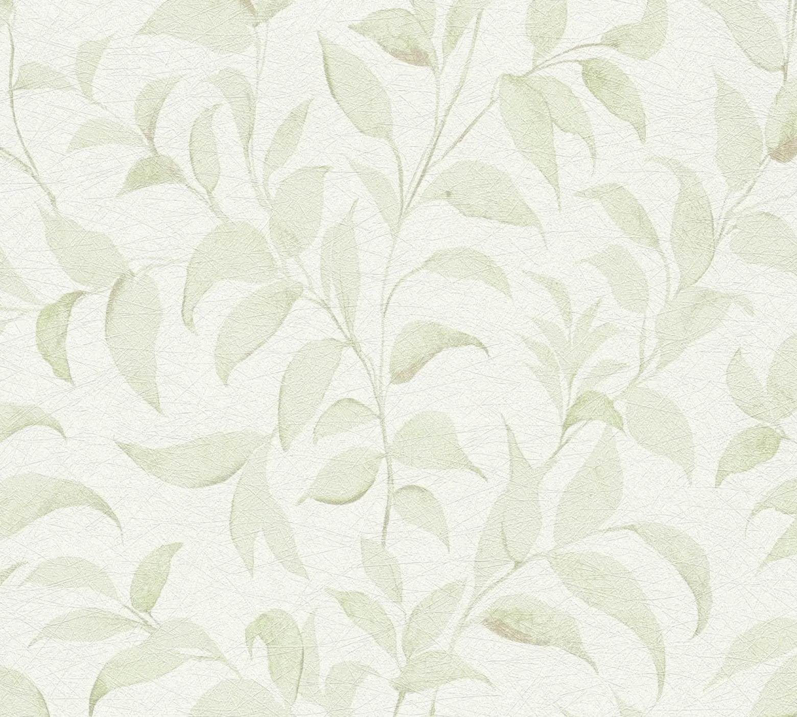 Vliestapete Floral Blätter Zweige Weiß Grün 38962-4