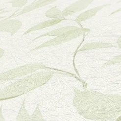 Vliestapete Floral Blätter Zweige Weiß Grün 38962-4
