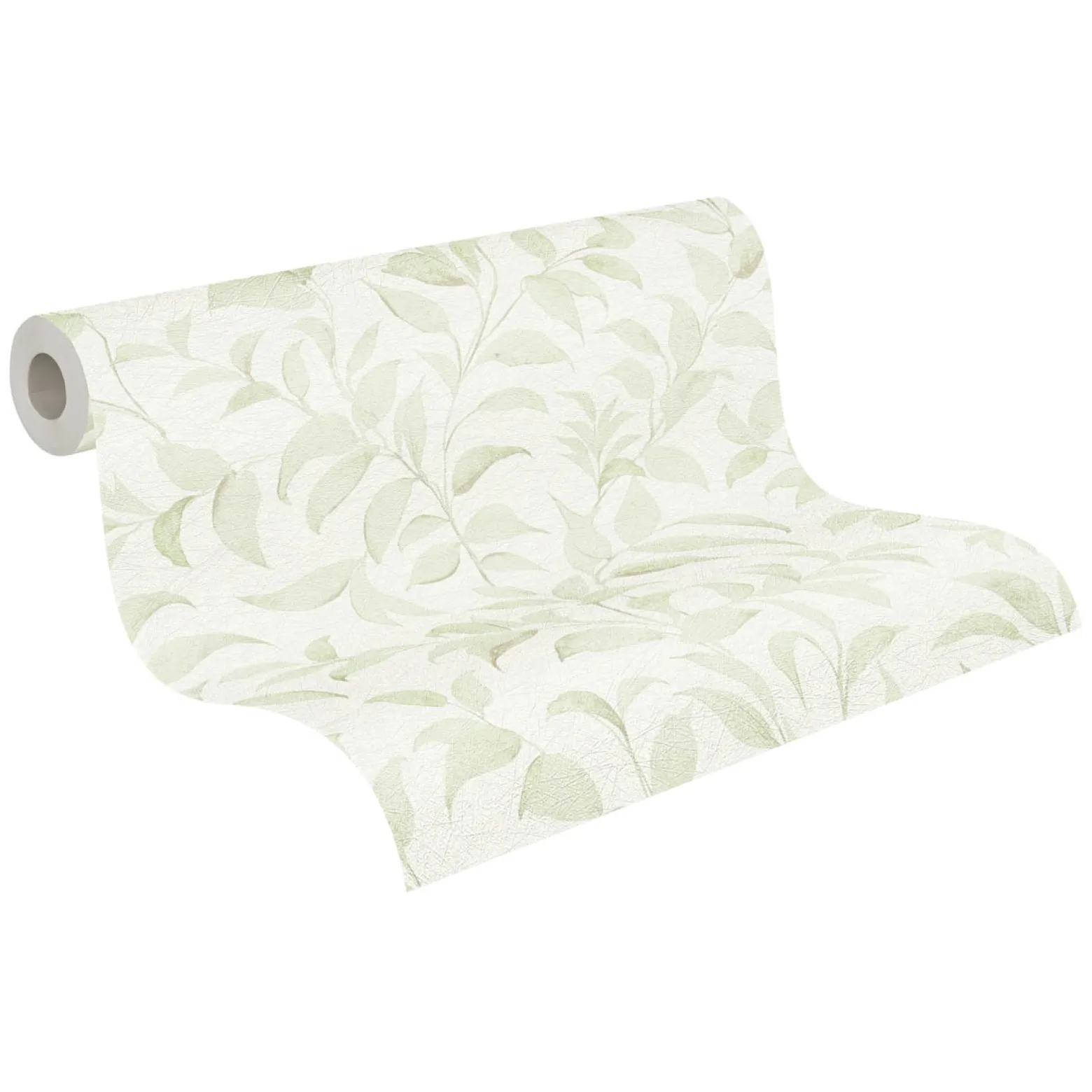 Vliestapete Floral Blätter Zweige Weiß Grün 38962-4