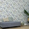 Vliestapete Floral Blumen Blau Creme Braun 10586-09
