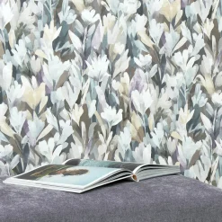 Vliestapete Floral Blumen Blau Creme Braun 10586-09