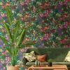 Vliestapete Floral Blumen grün bunt 37756-1