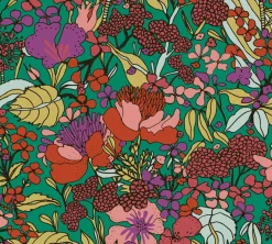 Vliestapete Floral Blumen grün bunt 37756-1