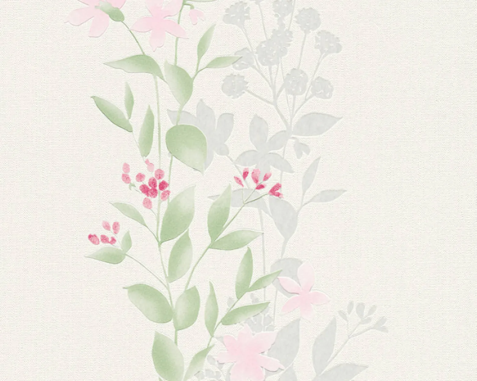 Vliestapete Floral Blumen Ranken weiß grün 37266-1