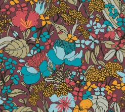 Vliestapete Floral Blumen rot bunt 37756-3