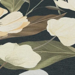 Vliestapete Floral Blumen Schwarz Creme Grün 10508-15