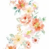 Vliestapete Floral Blumen Weiß Rot Grün 89011
