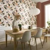 Vliestapete Floral Blumen Weiß Grün Creme 10508-05