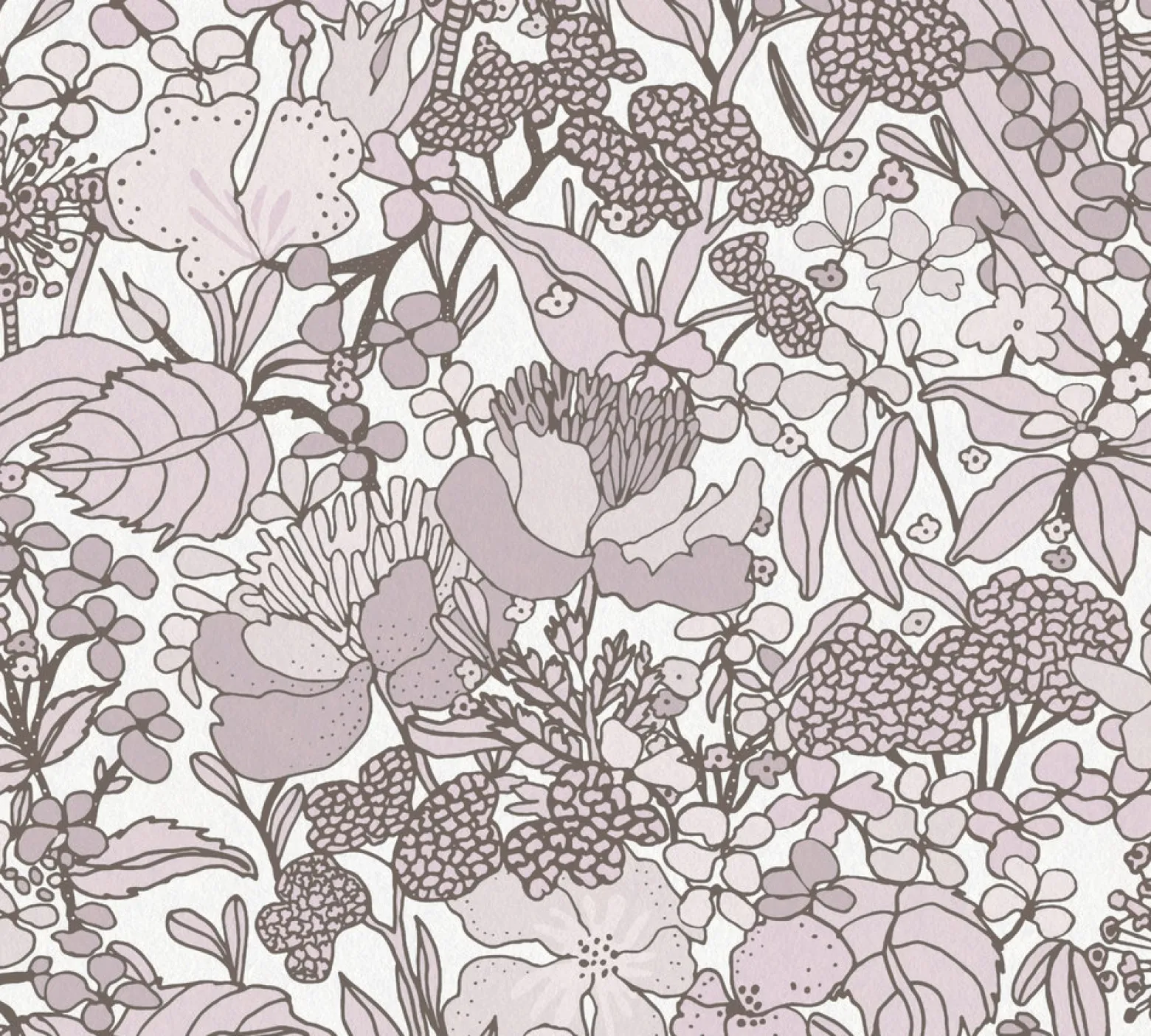 Vliestapete Floral Blumen weiß braun creme 37756-5