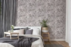 Vliestapete Floral Blumen weiß braun creme 37756-5