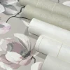 Vliestapete Floral Blumen Zweige Grau Weiß 47466