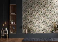 Vliestapete Floral Blumen Zweige Beige Weiß 47464