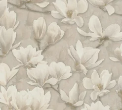 Vliestapete Floral Blume Zweige Beige Creme 39610-2