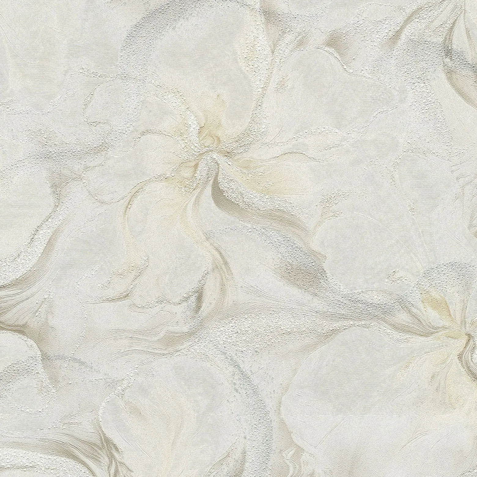 Vliestapete Floral Braun Grau Silber Glitzer 10514-38