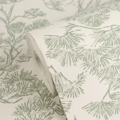 Vliestapete Floral Bäume Abstrakt Creme Grün 79001-3