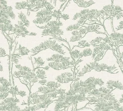 Vliestapete Floral Bäume Abstrakt Creme Grün 79001-3