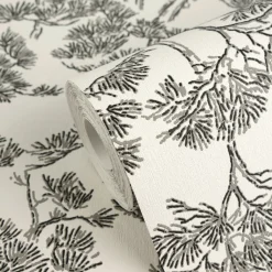 Vliestapete Floral Bäume Abstrakt Weiß Grau 79001-5