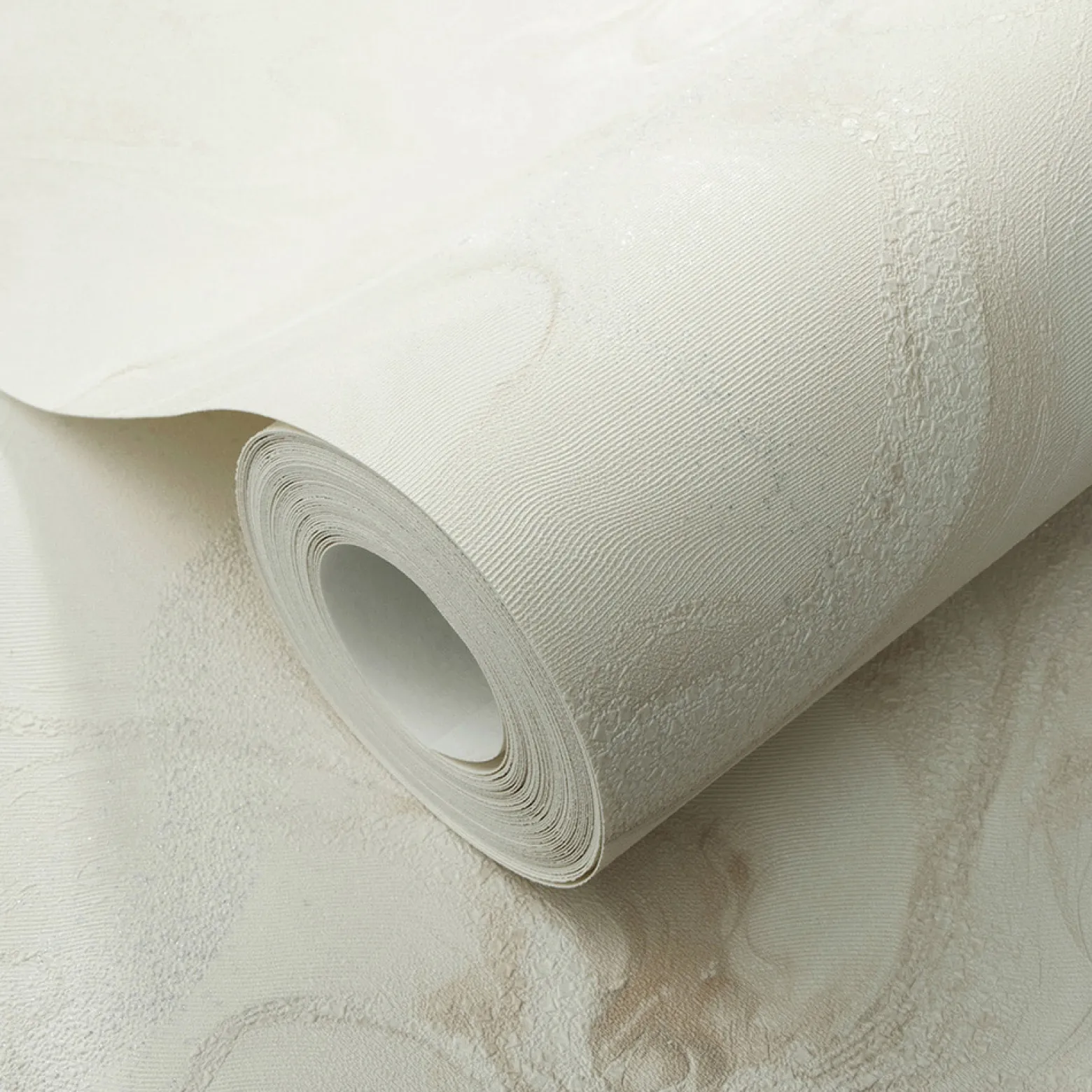 Vliestapete Floral Creme Beige Silber Glitzer 10514-14