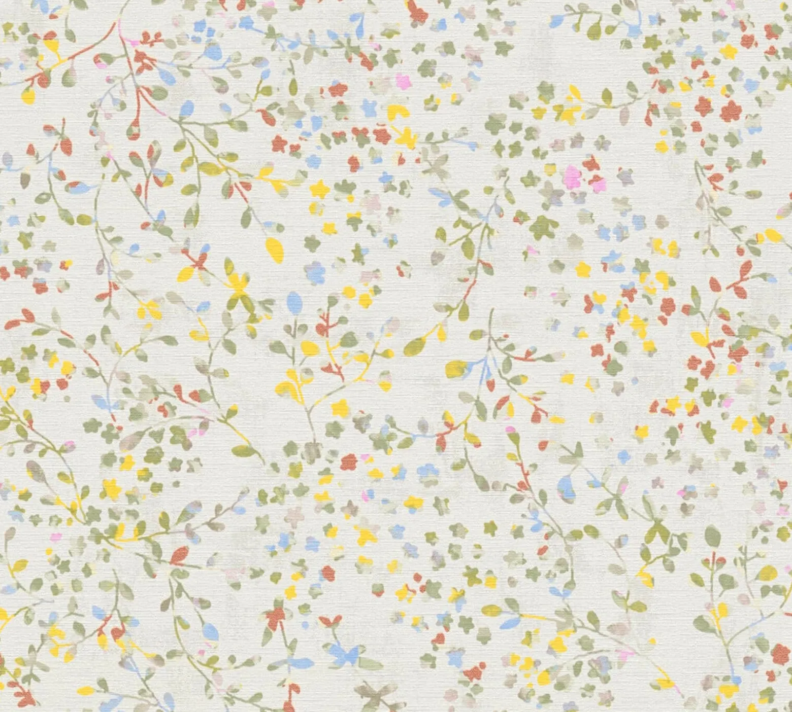 Vliestapete Floral Creme Bunt Kupfer Metallic 39747-1