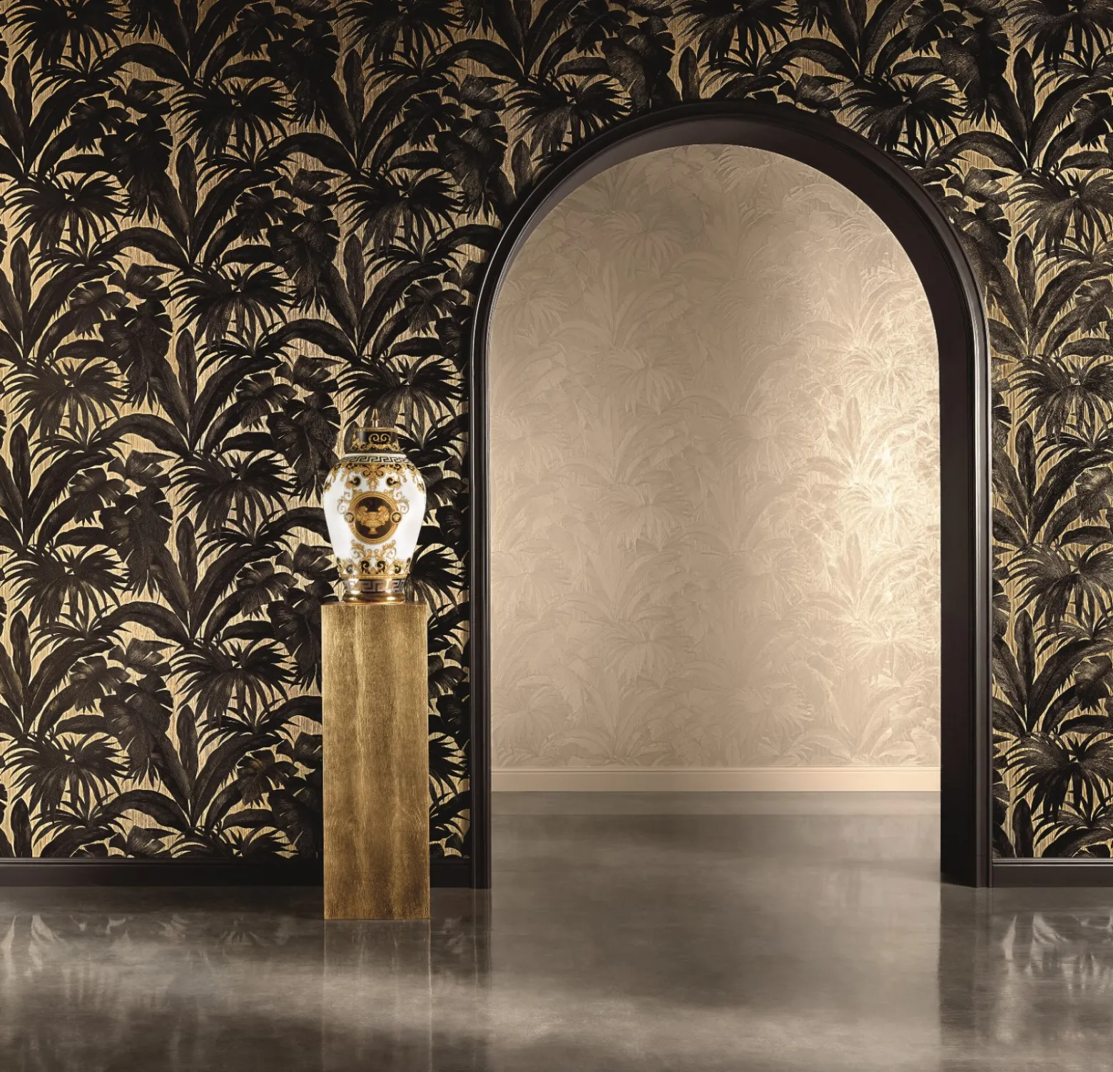 Vliestapete Floral creme metallic Versace 96240-2