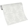 Vliestapete Floral Damast Creme Silber Metallic 10287-31
