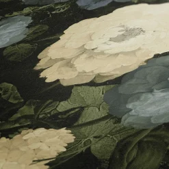Vliestapete florale Blumen schwarz grün blau 37650-2