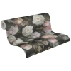 Vliestapete florale Blumen schwarz weiß grün 37650-5