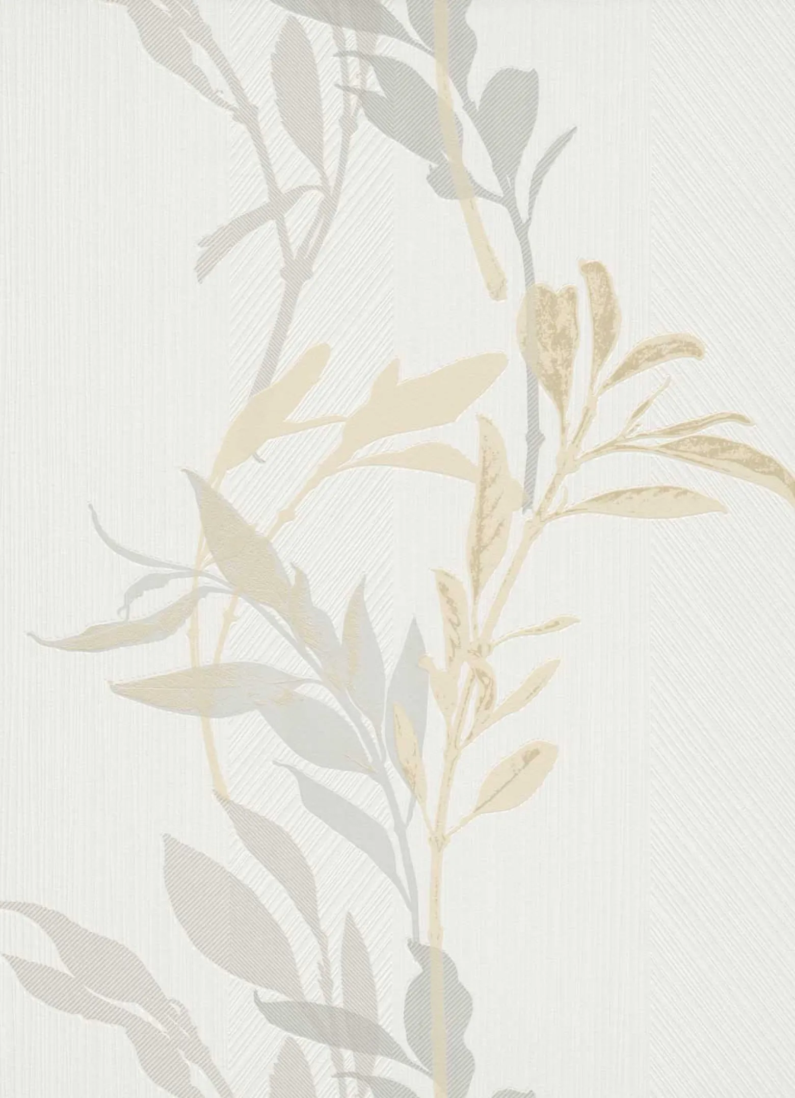 Vliestapete Florale Zweige weiß grau beige 10138-31