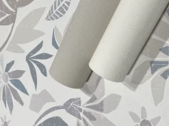 Vliestapete Floral Grafisch Weiß Grau Beige 47468