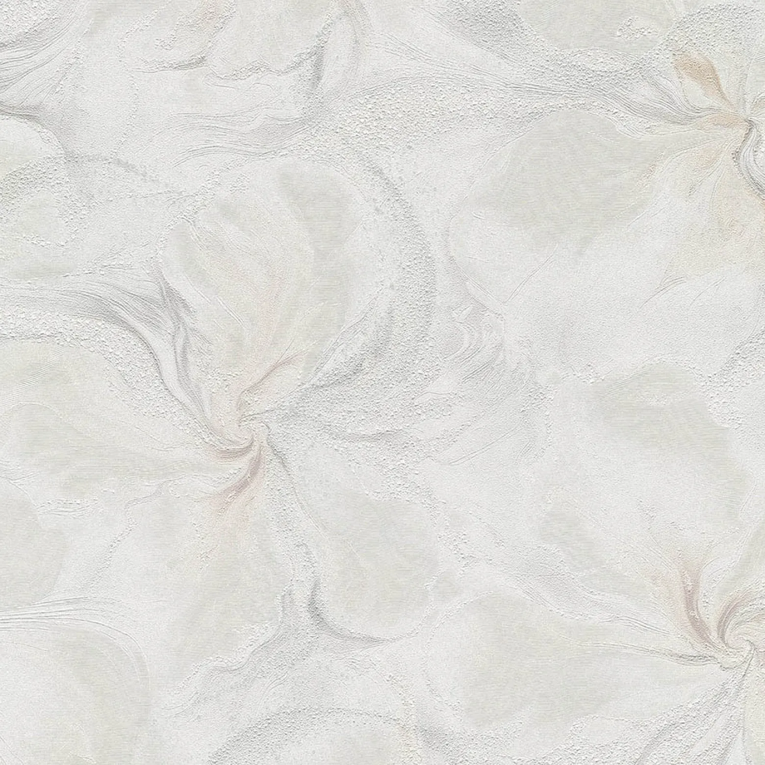 Vliestapete Floral Grau Beige Silber Glitzer 10514-02