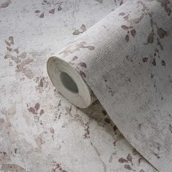 Vliestapete Floral Grau Beige Rose Metallic 39650-3
