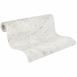 Vliestapete Floral Grau Beige Rose Metallic 39650-3
