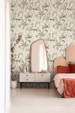 Vliestapete Floral Grau Schwarz Silber Metallic 39936-1