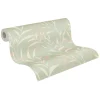 Vliestapete Floral Gräser Blätter Grün Creme 78222-1